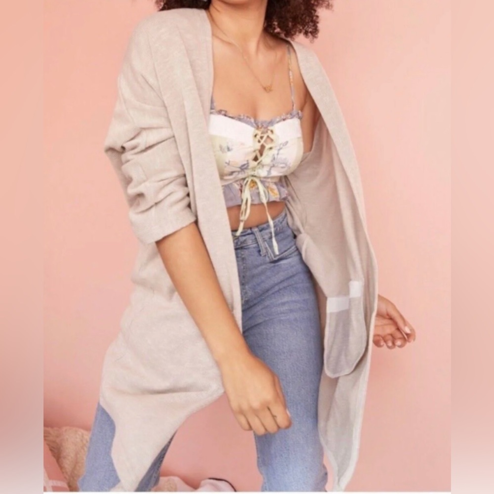 Donni Anthropologie Gray Cardigan - with Pockets